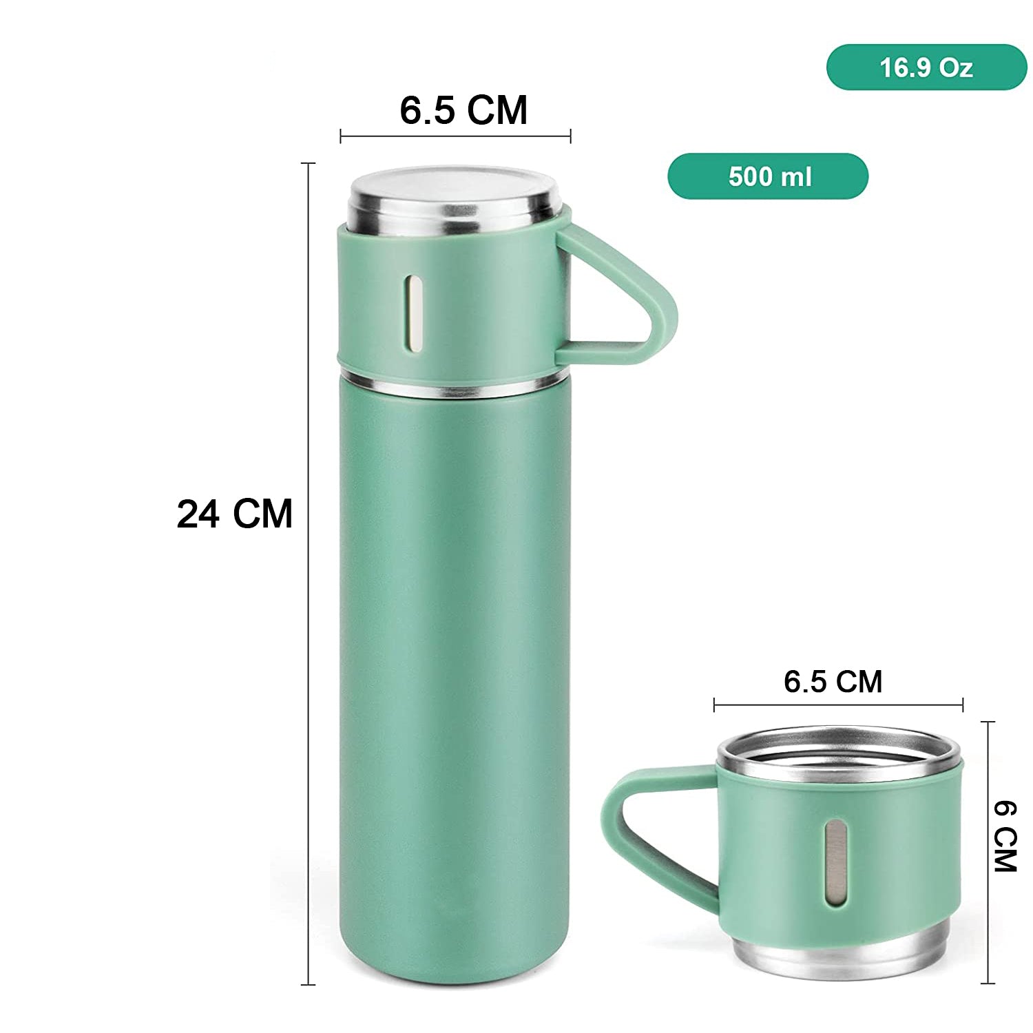 2834 Stainless Steel Vacuum Flask Set with 3 Steel Cups Combo for Coffee Hot Drink and Cold Water Flask Ideal Gifting Travel Friendly Latest Flask Bottle. (500ml) 2834 Stainless Steel Vacuum Flask Set with 3 Steel Cups Combo for Coffee Hot Drink and Cold Water Flask Ideal Gifting Travel Friendly Latest Flask Bottle. (500ml)